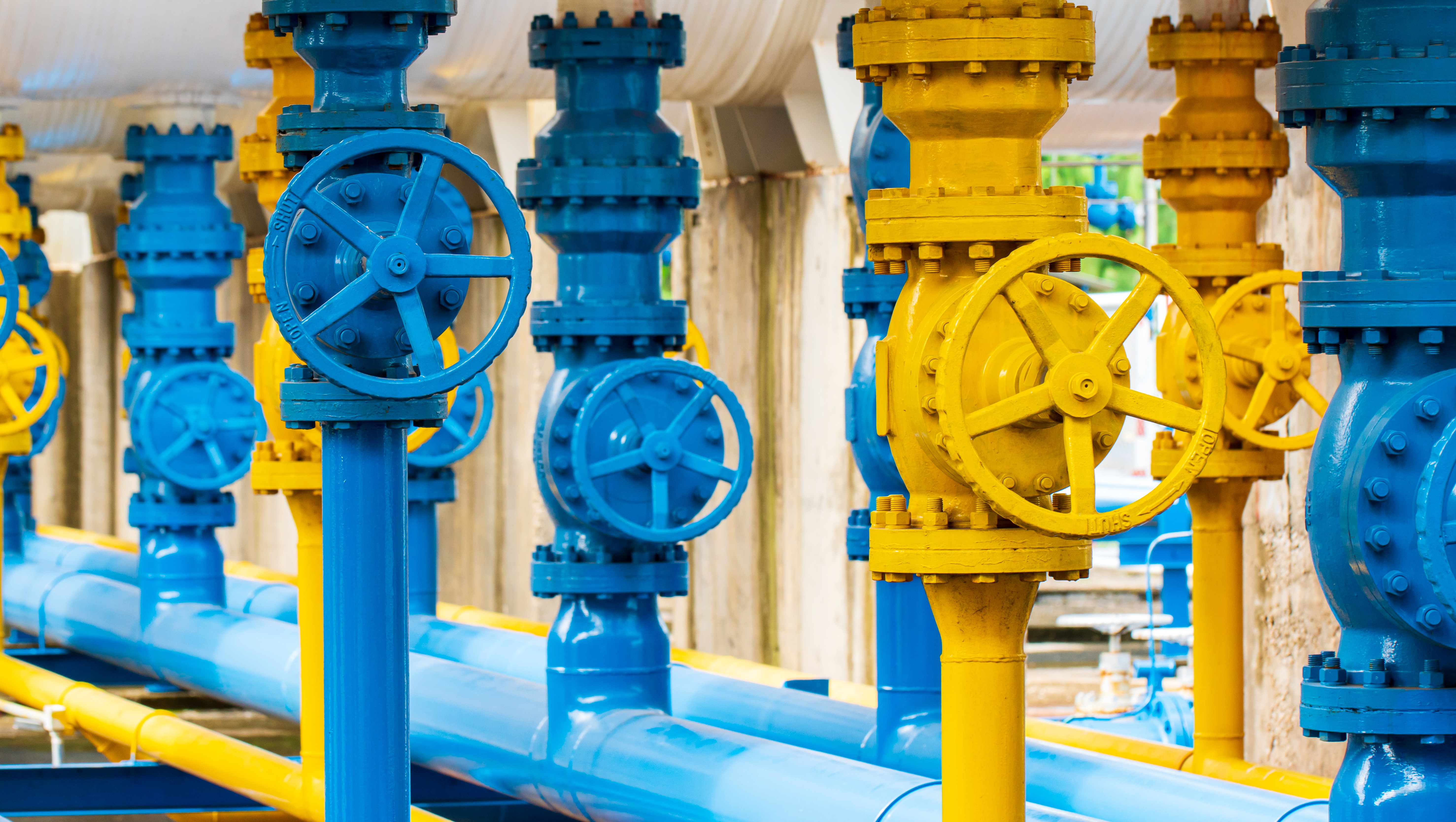 Natural Gas Pipelines Stock Photo